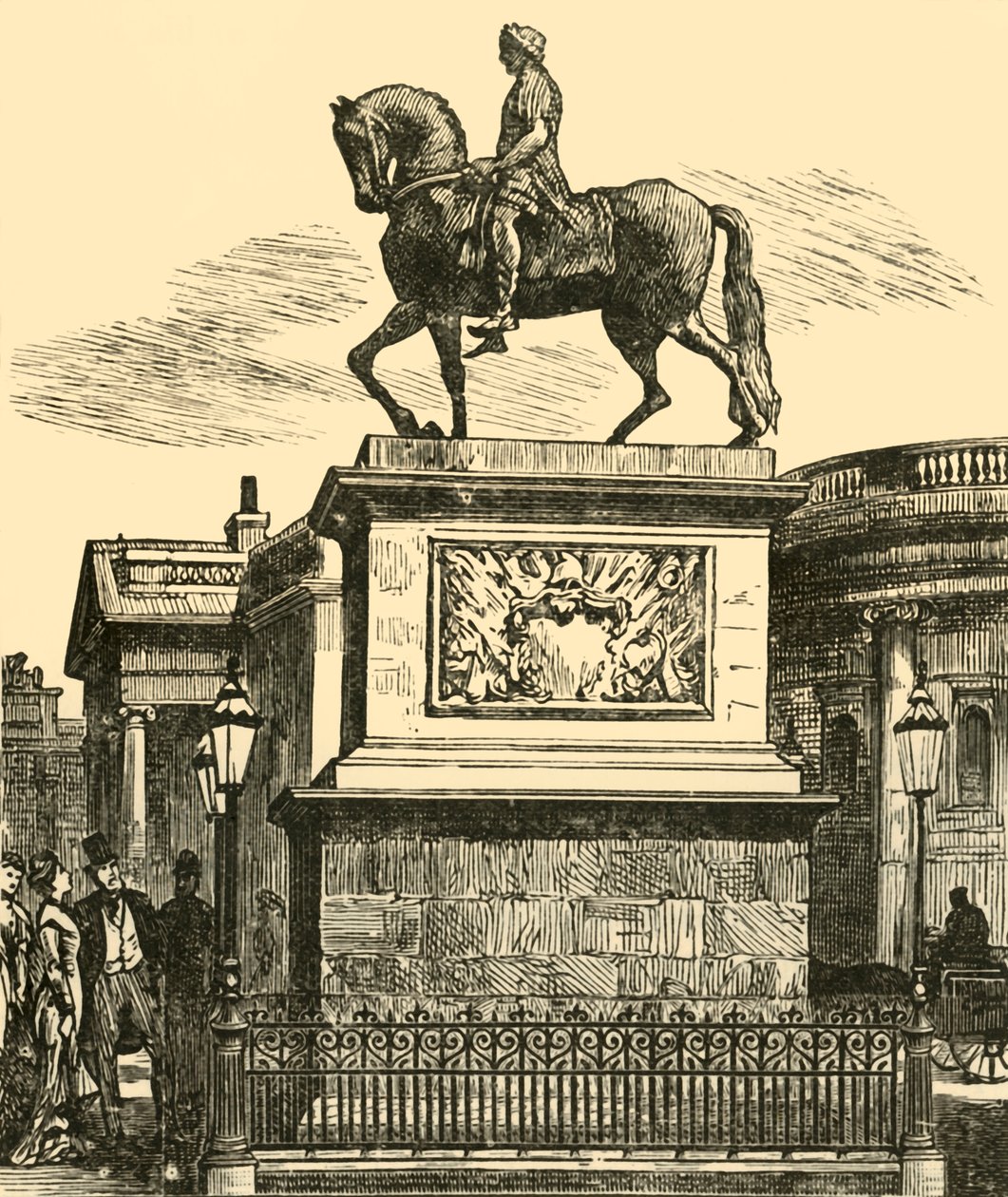 Het standbeeld van Willem III, 1898 door Unbekannt