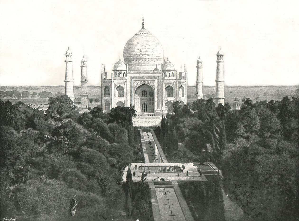 De Taj Mahal, Agra, India door Unbekannt