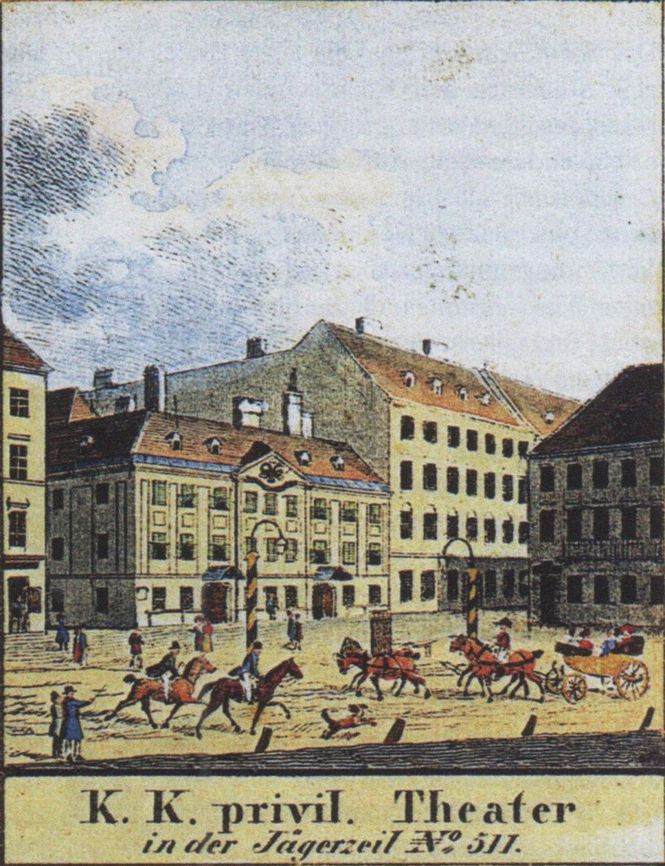 Het Theater an der Wien, Wenen, begin 19e eeuw door Unbekannt