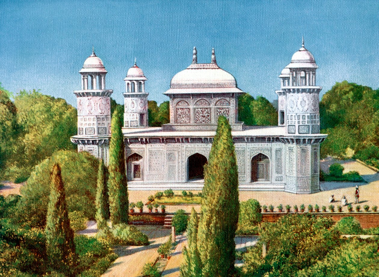 Het graf van Itmad-ud-Dowlah, Agra, India, begin 20e eeuw door Unbekannt