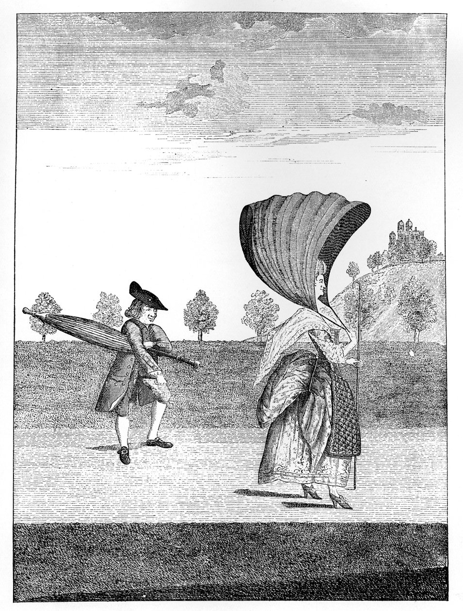 De Ton in Greenwich: A la festoon dans le park a Greenwich 1777 door Unbekannt
