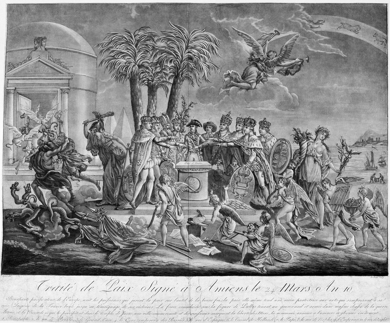 Het Verdrag van Amiens, 25 maart 1802, 19e eeuw door Unbekannt