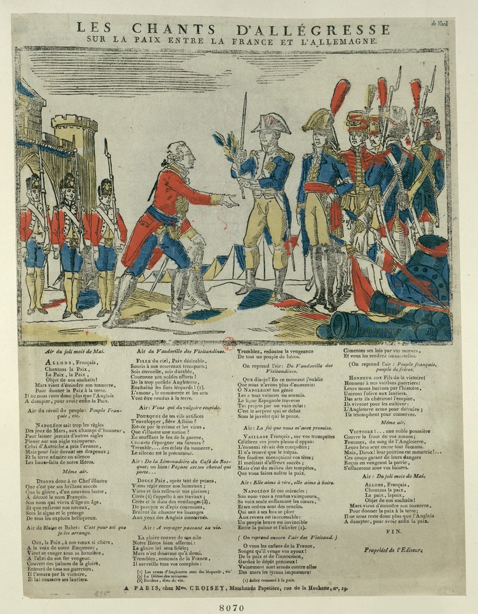 Het Verdrag van Pressburg, 1805 door Unbekannt