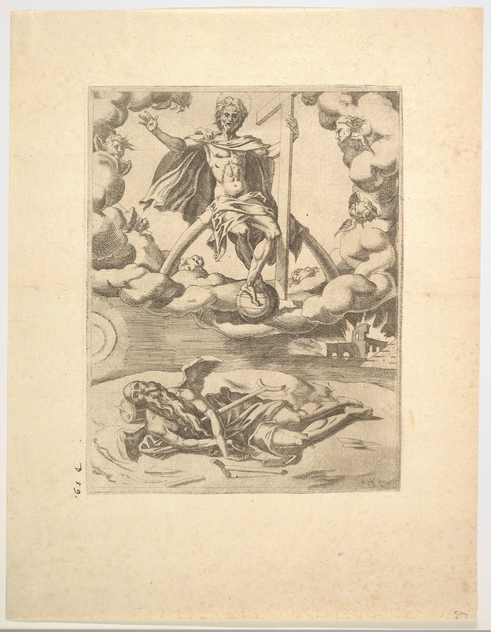 De triomf van de goddelijkheid of eeuwigheid uit De triomfen van Petrarca door Unbekannt