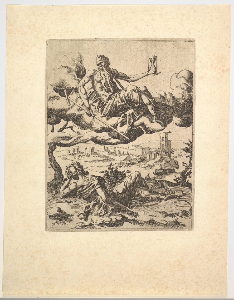De Triomf van de Tijd uit De Triomfen van Petrarca door Unbekannt