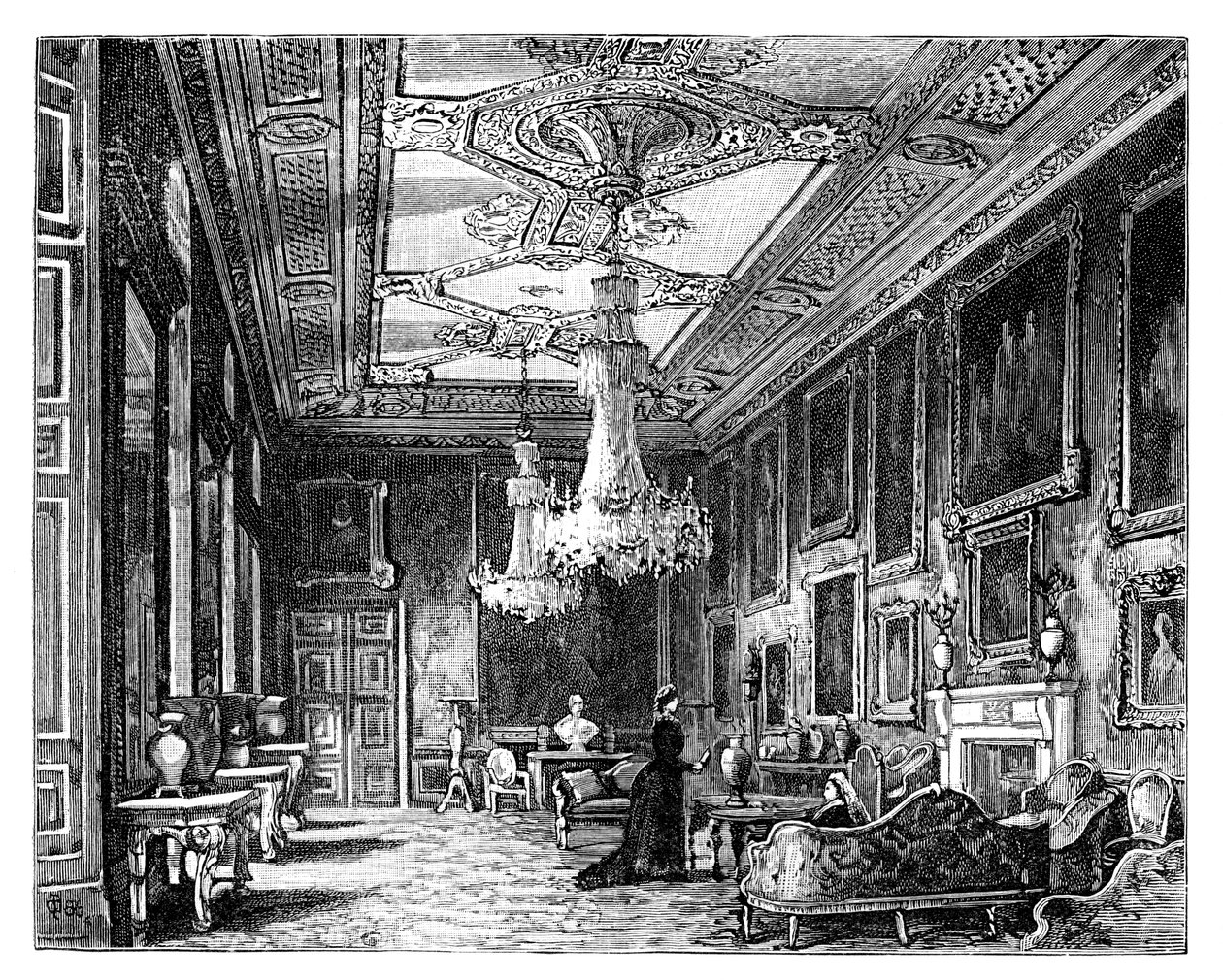 De Vandyke Kamer, Windsor Castle door Unbekannt