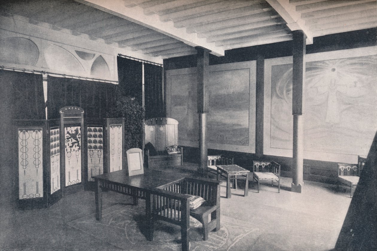 De vestibule van de Nederlandse sectie op de tentoonstelling van Turijn, 1902 door Unbekannt