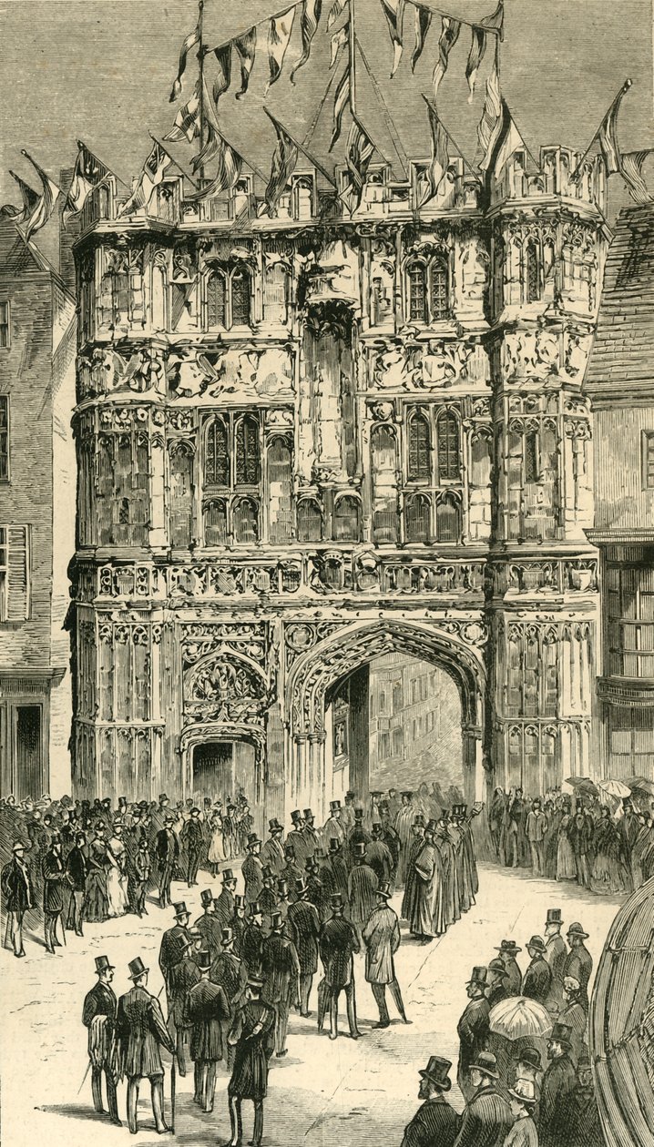 De Bezoekers Worden Voorstellen Aan De Decaan: Koloniale en Indiase Bezoekers in Canterbury, 1886 door Unbekannt