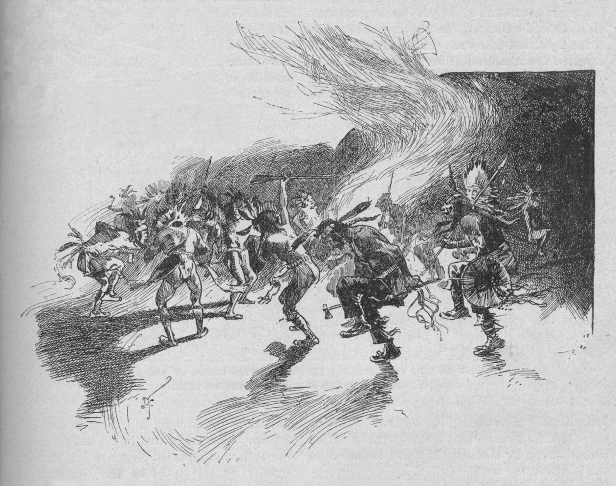 De krijgers dansten de oorlogsdans, 1902 door Unbekannt