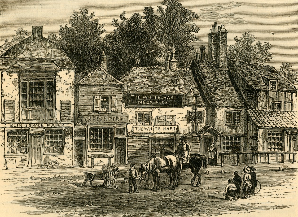 The White Hart, Knightsbridge, 1820, ca. 1876 door Unbekannt