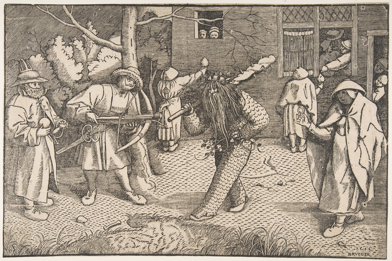 De wilde man of de maskerade van Orson en Valentine, 1566 door Unbekannt