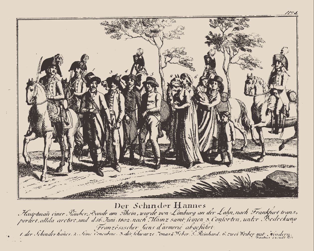 De arrestatie van Schinderhannes, 1802 door Unbekannt