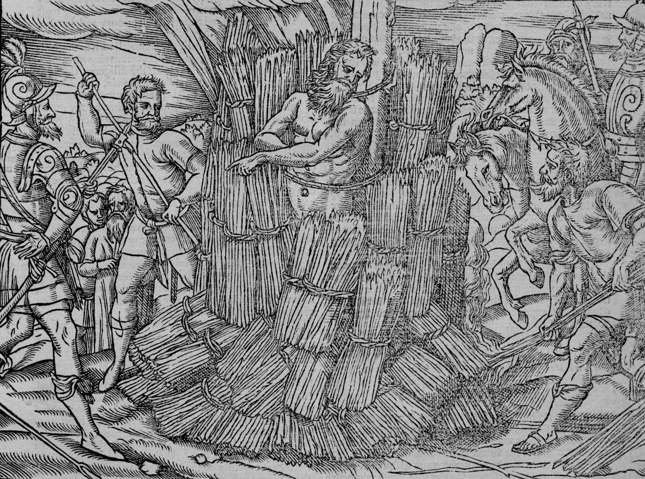 De verbranding van meester Hierome van Praag door Unbekannt