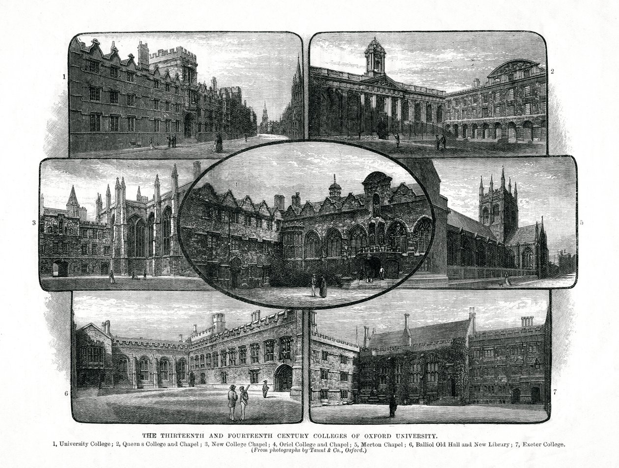 De colleges van de Universiteit van Oxford, 1895 door Unbekannt