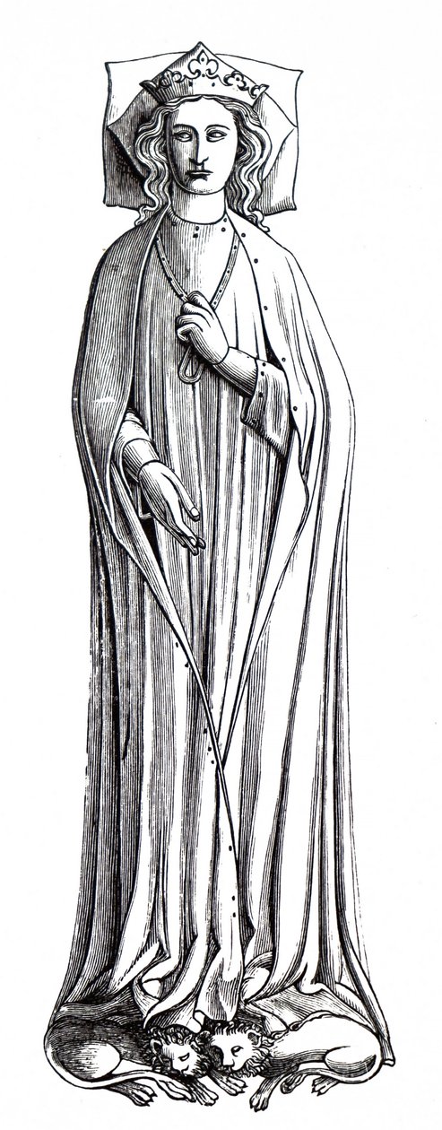 Het beeld van Eleonora van Castilië in Westminster Abbey door Unbekannt