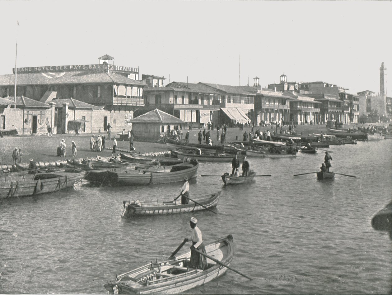 De ingang van het Suezkanaal bij Port Said, Egypte, 1895 door Unbekannt