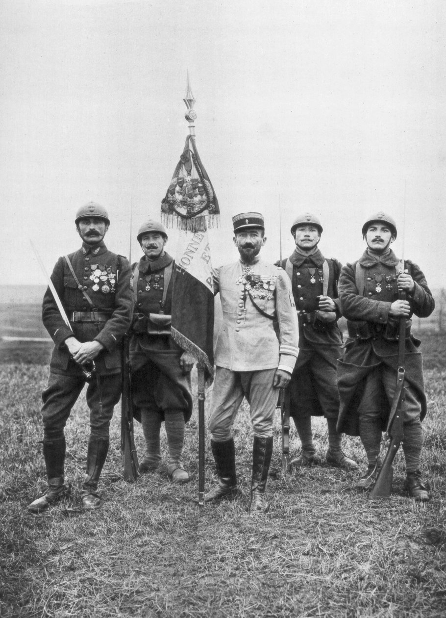 De vlag van het Regiment de Marche, van het Franse Vreemdelingenlegioen door Unbekannt