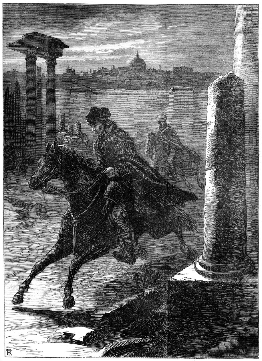 De vlucht van Prins Charles uit Rome, 18e eeuw 19e eeuw door Unbekannt
