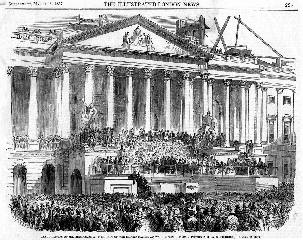 De inauguratie van James Buchanan als president, Washington, 1857 door Unbekannt