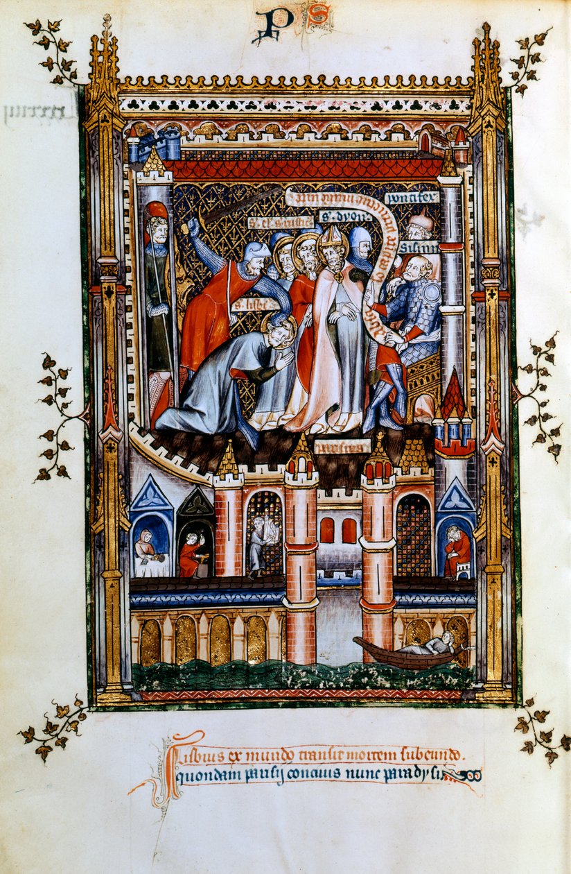 Het martelaarschap van Lisbius, 1317 door Unbekannt