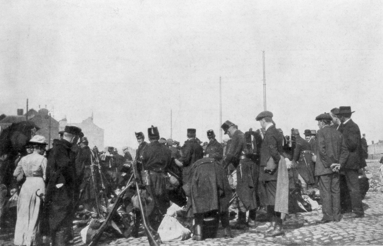 De mobilisatie voor de verdediging van Luik, België, 31 juli 1914 door Unbekannt