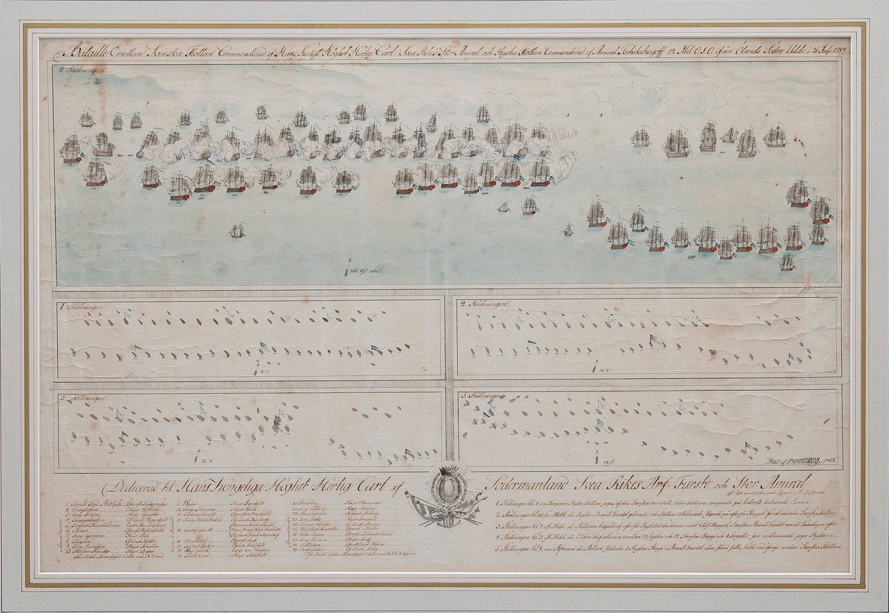 De zeeslag bij Öland op 26 juli 1789 door Unbekannt