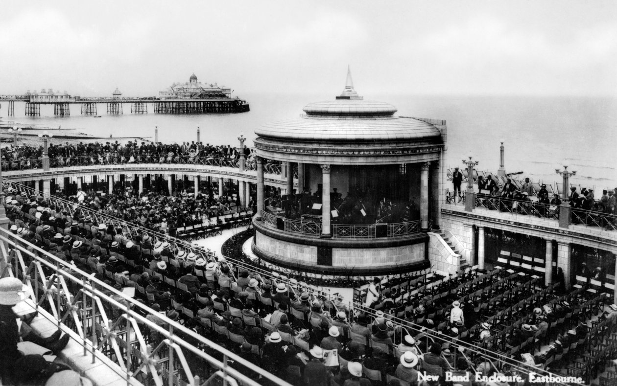 De nieuwe muziektent, Eastbourne, East Sussex, vroege 20e eeuw door Unbekannt
