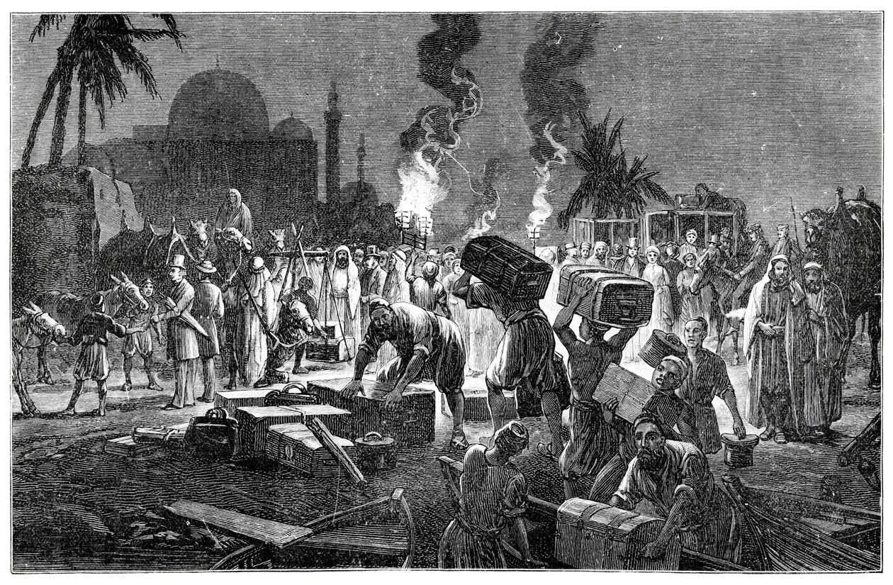 De overlandroute, Boulak, Egypte, 1900 door Unbekannt