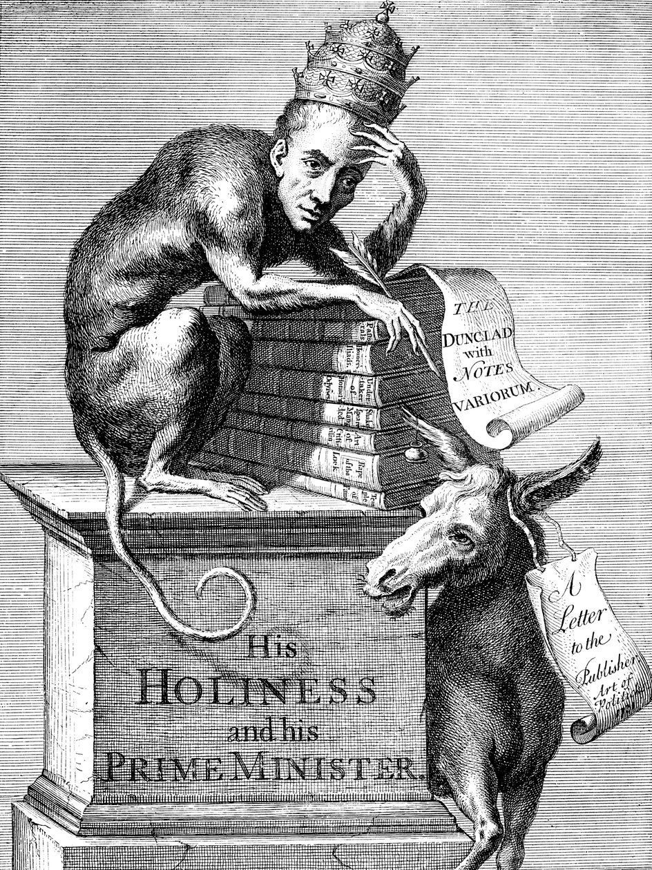 Het gezicht en karakter van een Alexandrijnse hyperkritiek en commentator, 1728 door Unbekannt