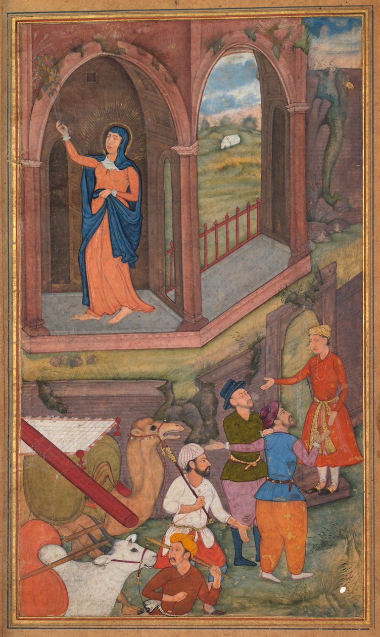 De geboorteplaats van Jezus, uit een Mirat al-quds van pater Jerome Xavier, 1602-1604 door Unbekannt