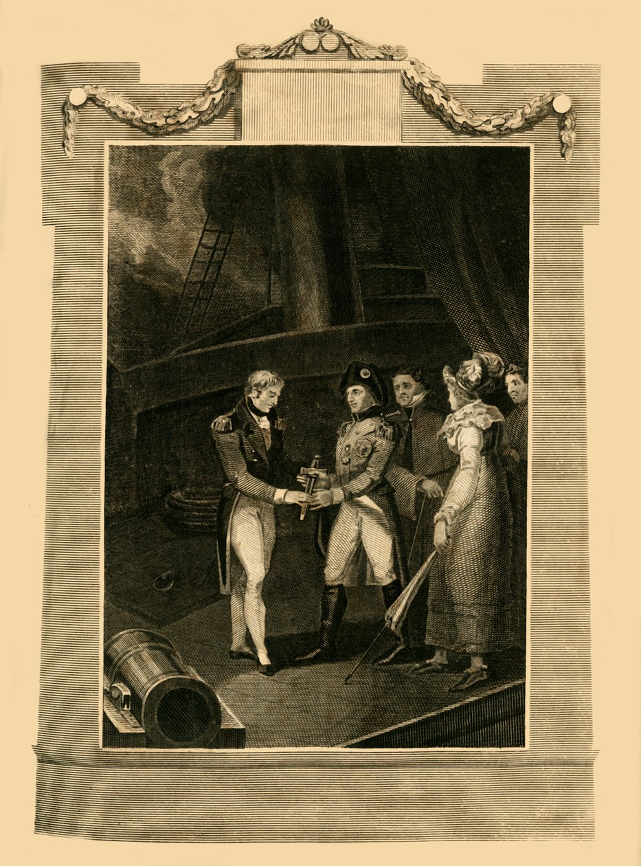 De Overgave van Buonaparte aan Boord van de Bellerophon, 15 Juli 1815 door Unbekannt