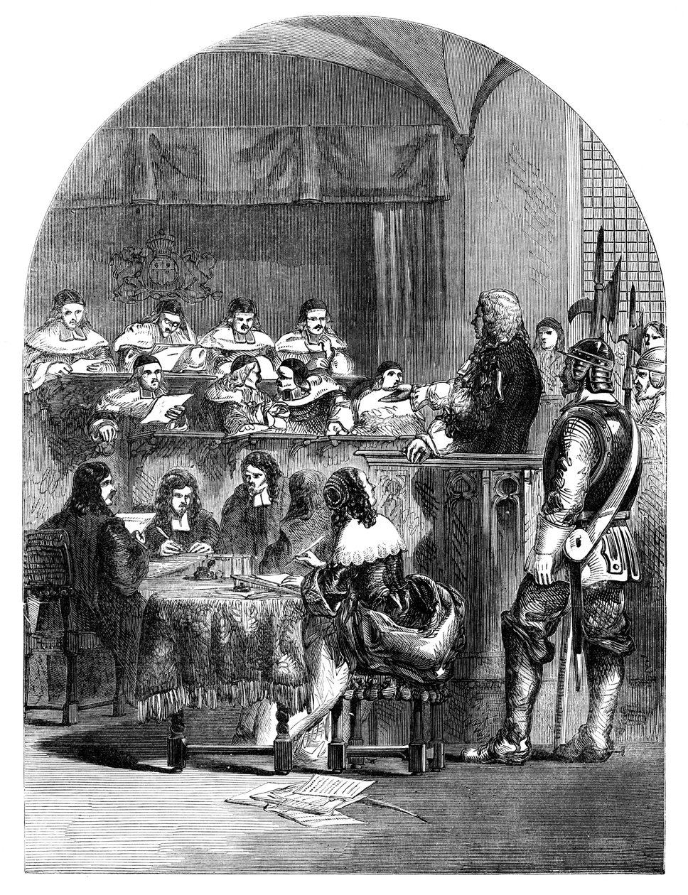 Het proces van Lord William Russell 1639-1683, Engelse politicus, ca. 1902 door Unbekannt