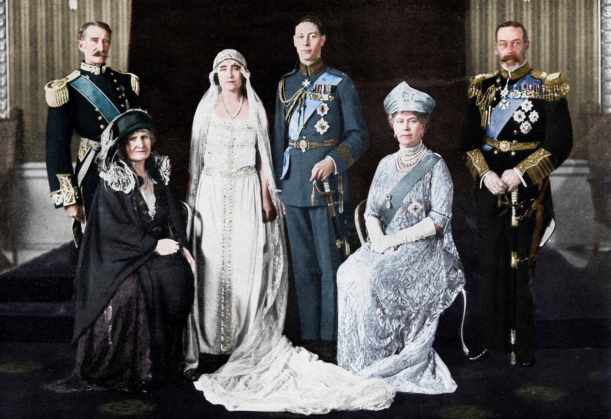 Het huwelijk van de hertog van York en Lady Elizabeth Bowes-Lyon, 1923 door Unbekannt