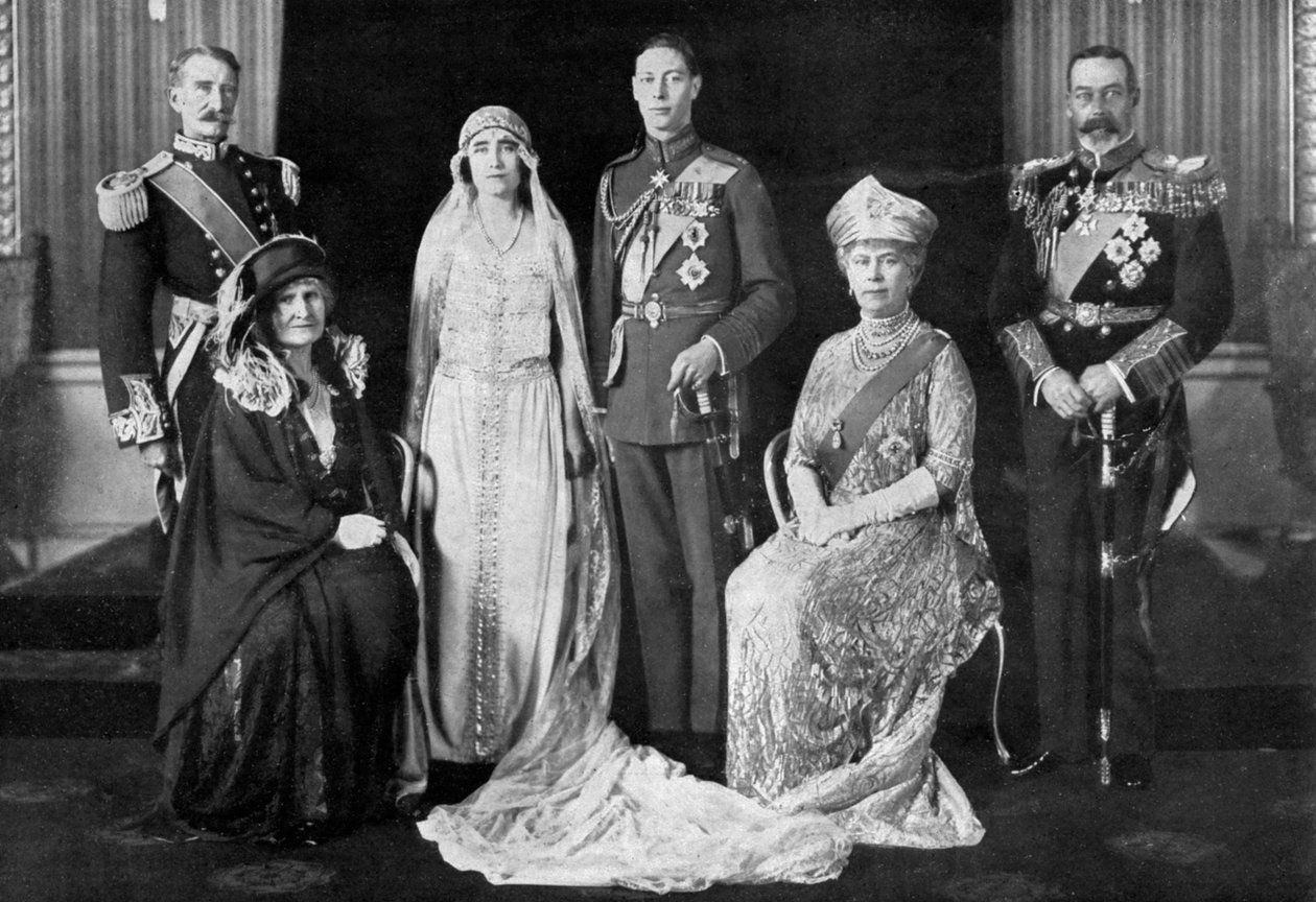Het huwelijk van de hertog van York en Lady Elizabeth Bowes-Lyon, 1923 door Unbekannt