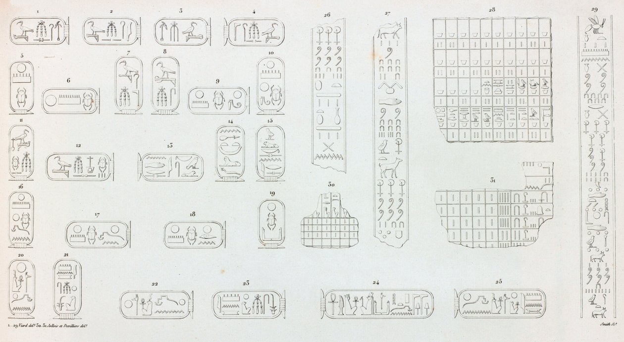 Thebe: Karnak, hiërogliefen door Unbekannt
