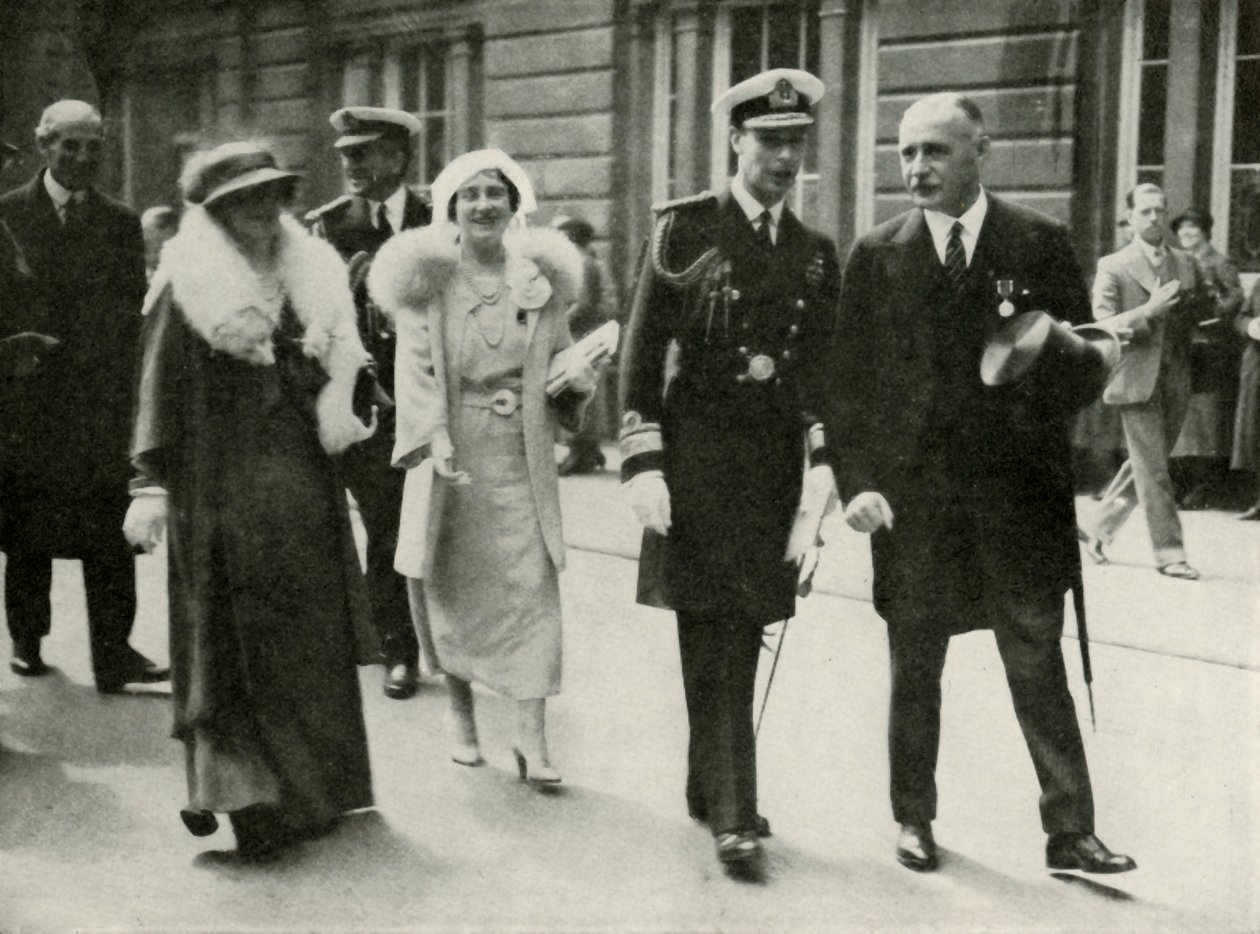 Hun Majesteiten in Edinburgh tijdens de Jubileumvieringen van Koning George V 1935, 1937 door Unbekannt