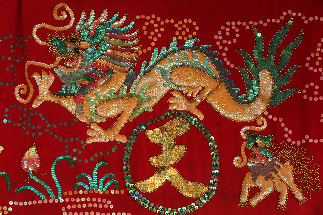 Thien Hau taoïstische tempel. Draak. Ho Chi Minhstad. Vietnam door Unbekannt