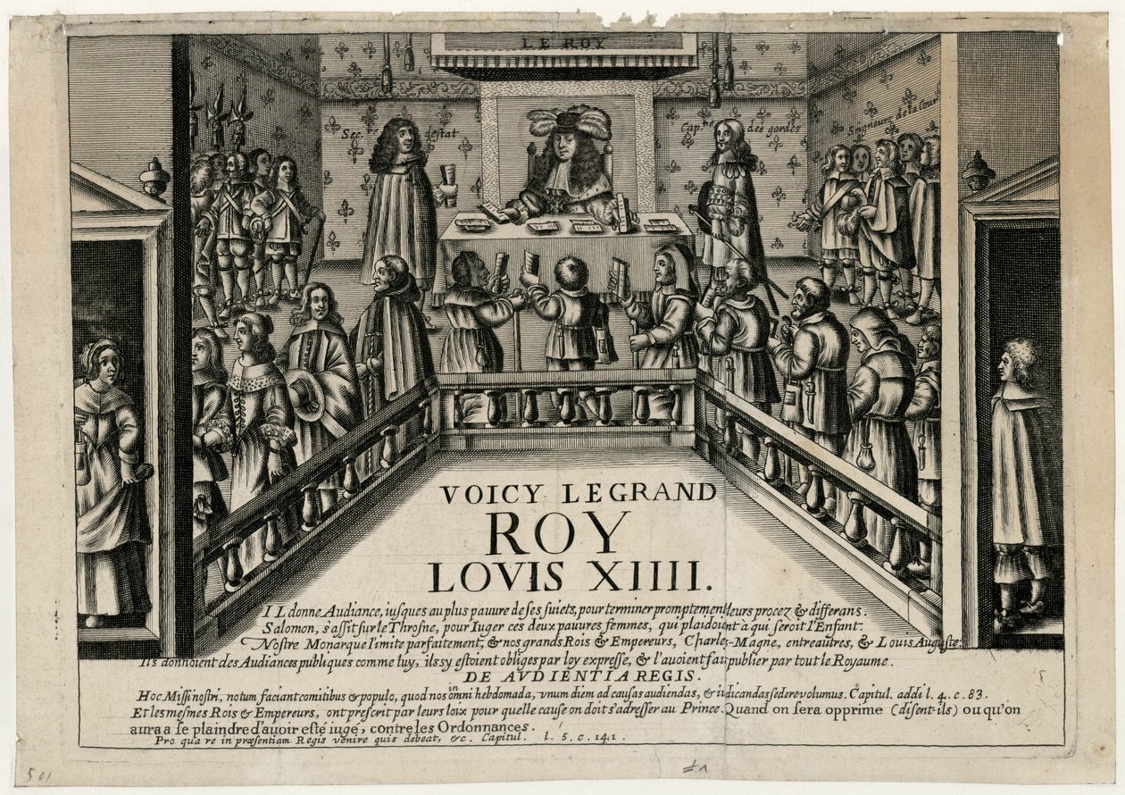 Dit is de goede koning Lodewijk XIV. Koning geeft een openbare audiëntie door Unbekannt