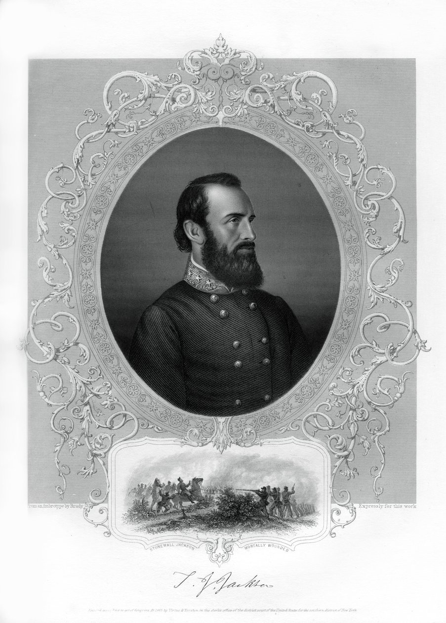 Thomas Jonathan Stonewall Jackson, Zuidelijke generaal tijdens de Amerikaanse Burgeroorlog, 1862-1867 door Unbekannt