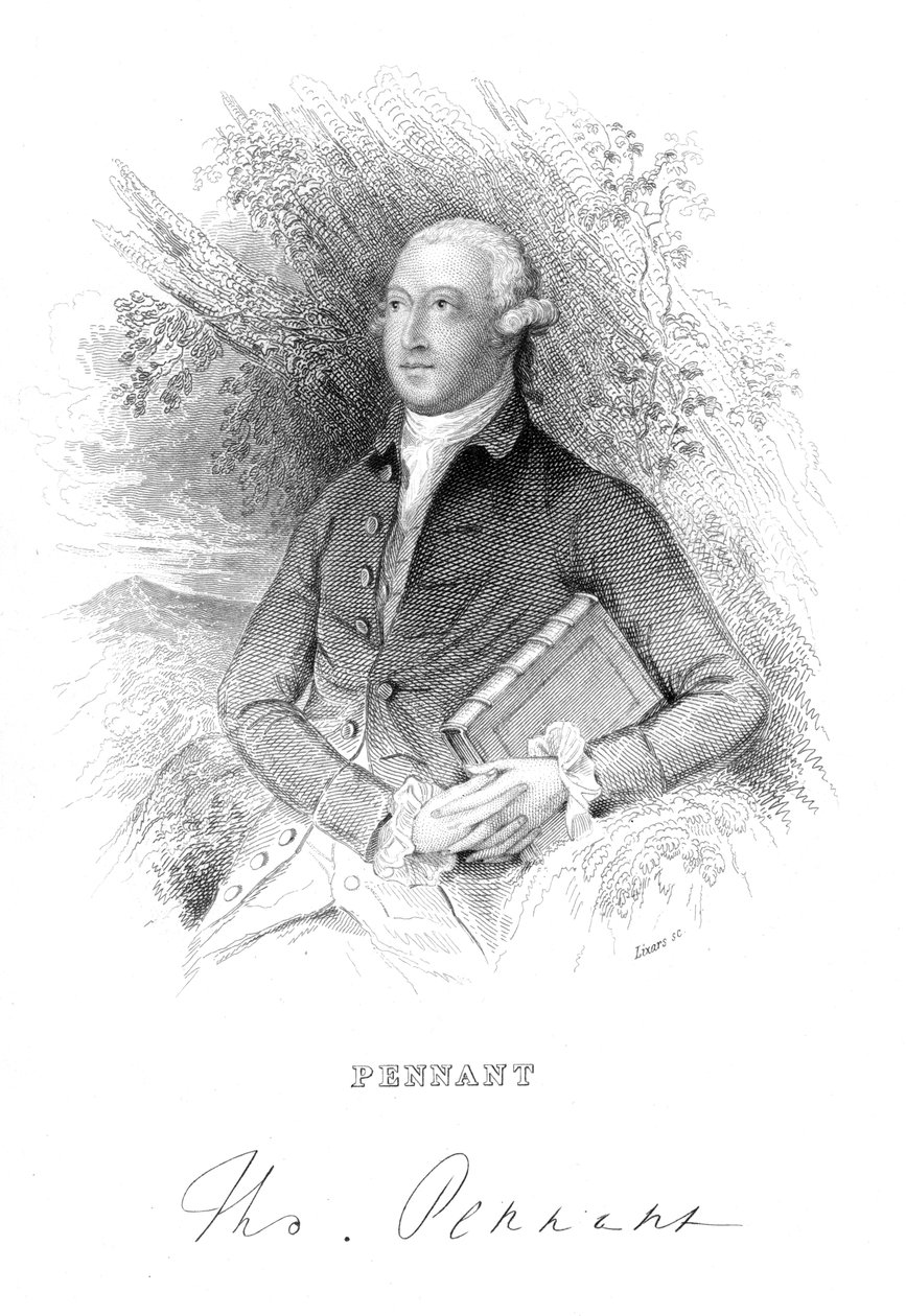 Thomas Pennant, 18e-eeuwse Britse natuuronderzoeker en reiziger, ca. 1840 door Unbekannt