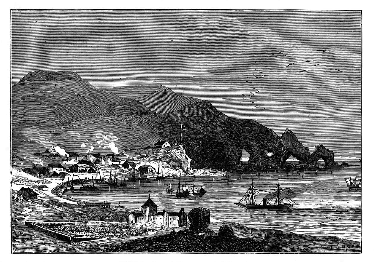 Thorshavn, de hoofdstad van de Faeröer, ca. 1890 door Unbekannt