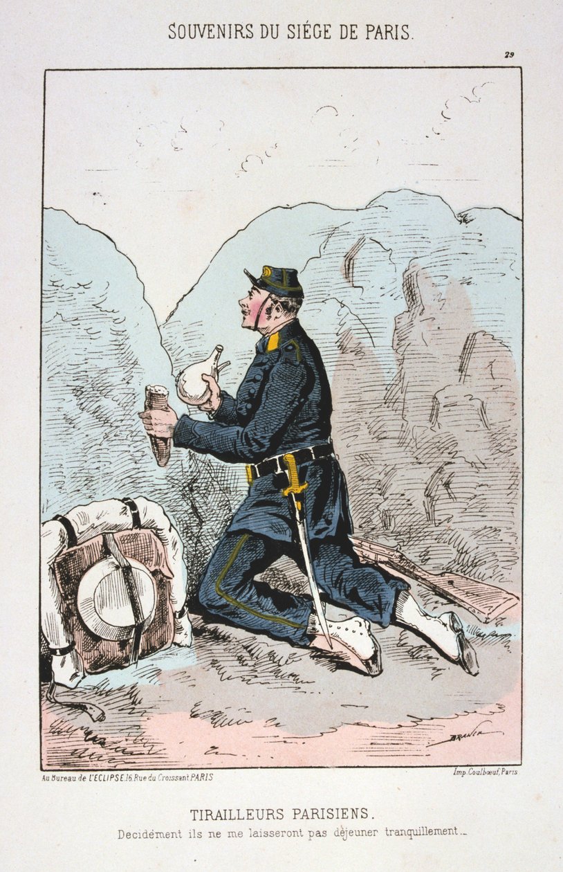 Tirailleurs Parisiens, Beleg van Parijs, 1870-1871 door Unbekannt