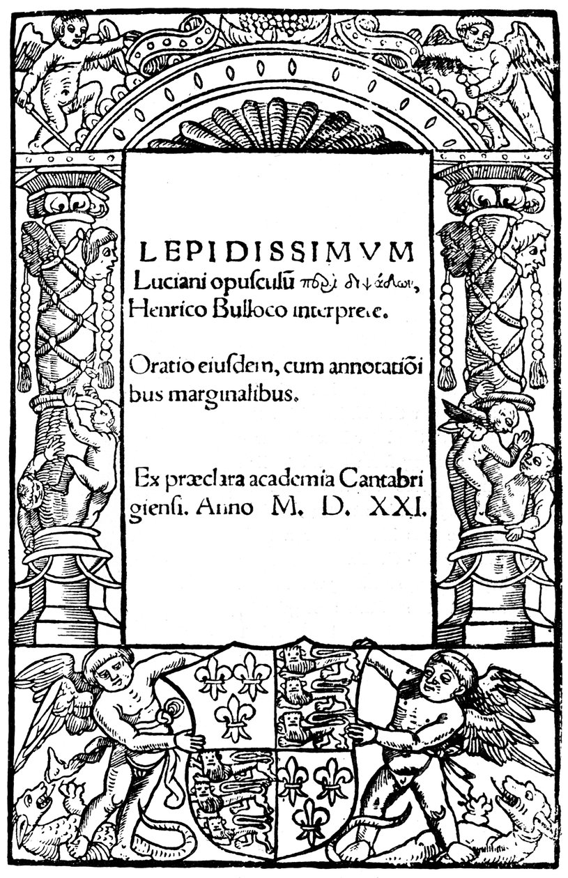 Titelpagina van Lucian, 1521, 1893 door Unbekannt