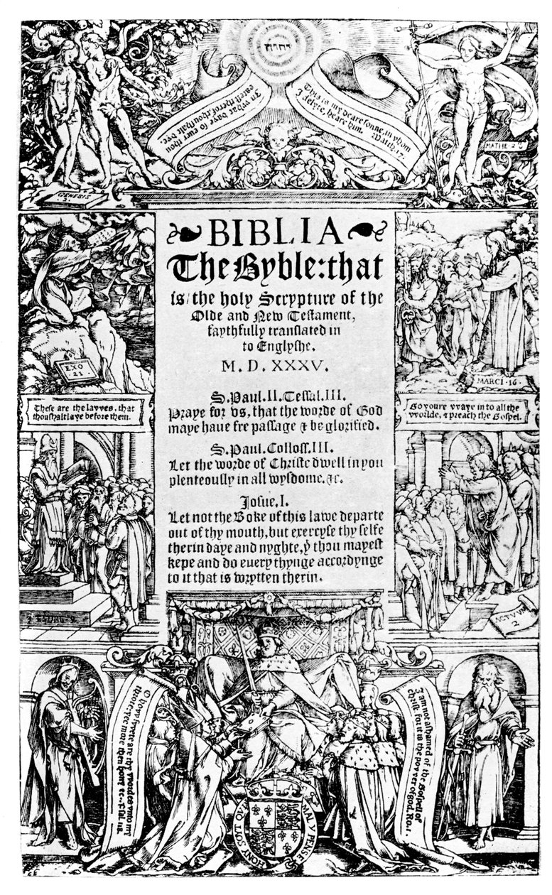 Titelpagina van de Coverdale Bijbel, 1535 1926 door Unbekannt