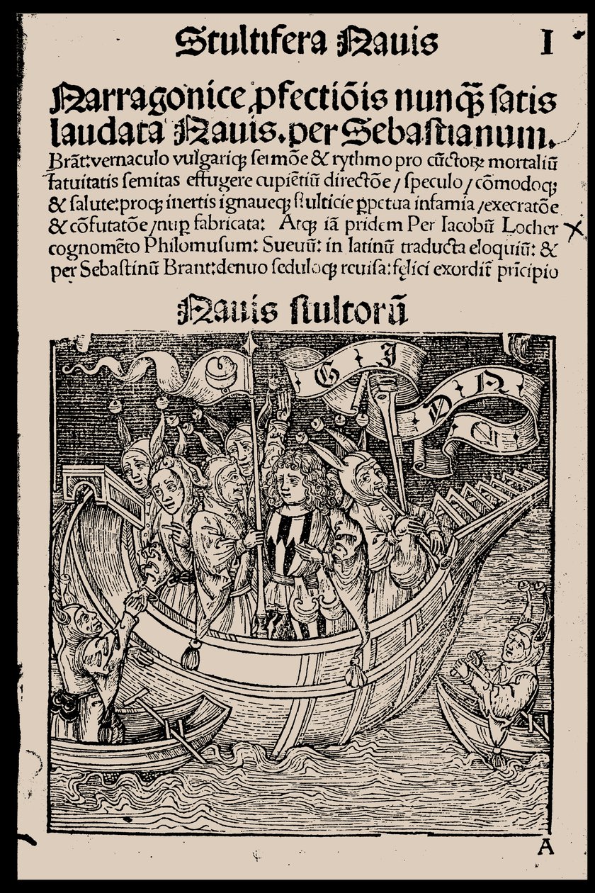 Titelpagina van het boek Narrenschip door Sebastian Brant door Unbekannt