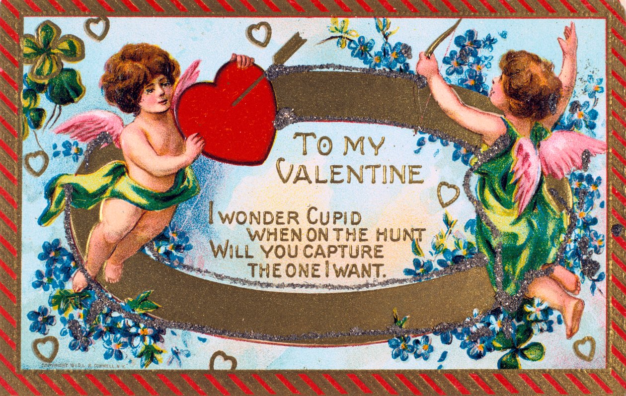 Voor mijn Valentijn, Amerikaanse Valentijnskaart, ca. 1908 door Unbekannt