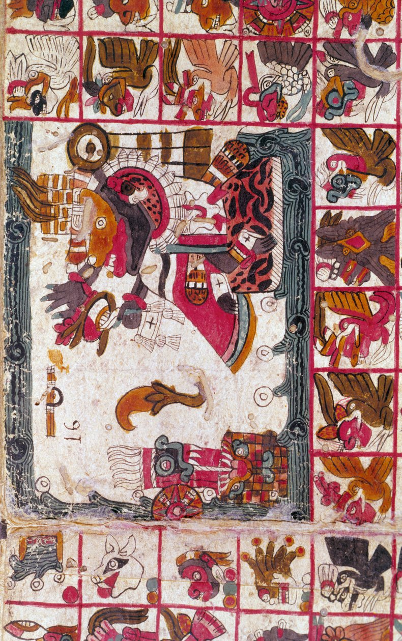 Tonalamatl Aubin, Folio 16, 15e eeuw door Unbekannt