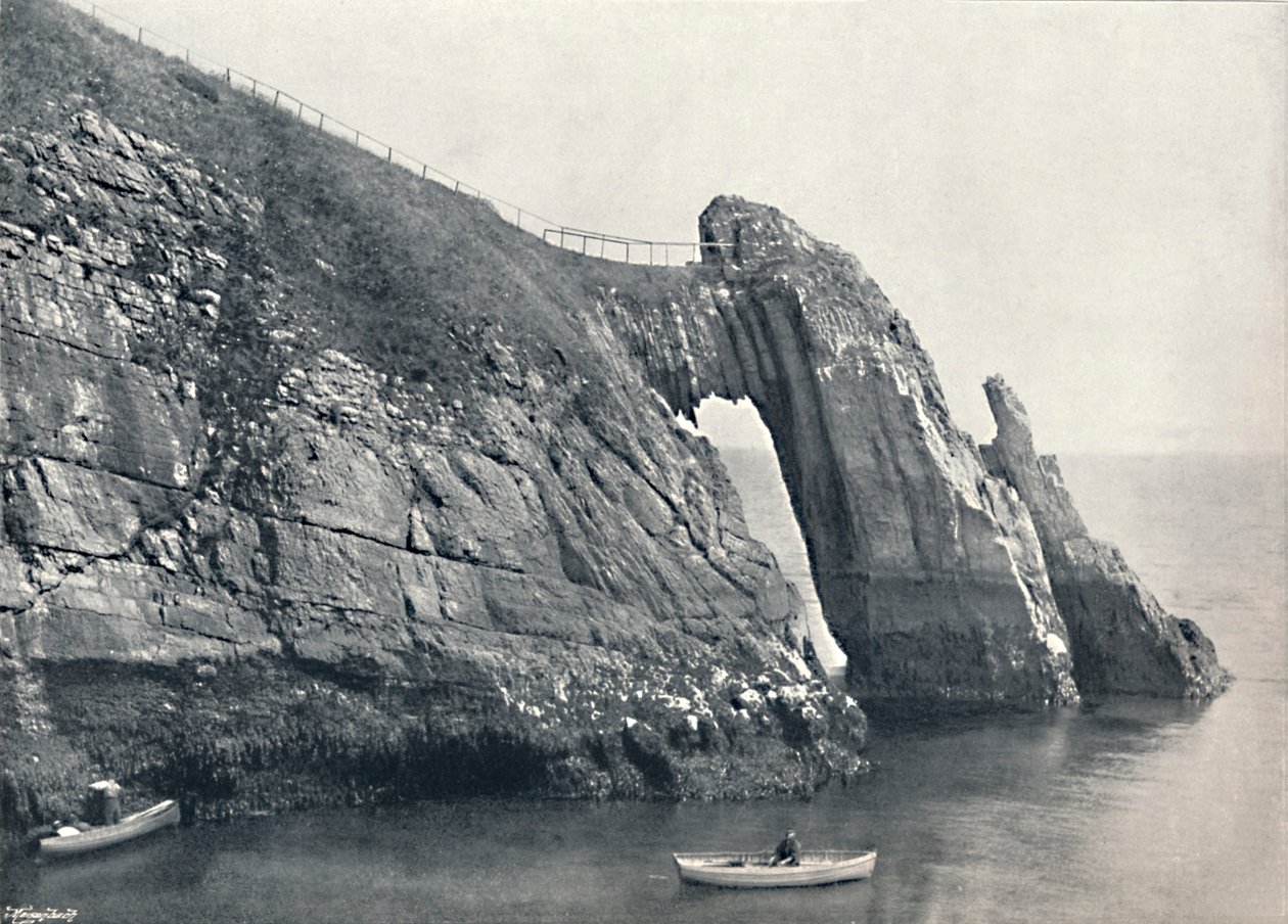 Torquay - De natuurlijke boog London Bridge, 1895 door Unbekannt
