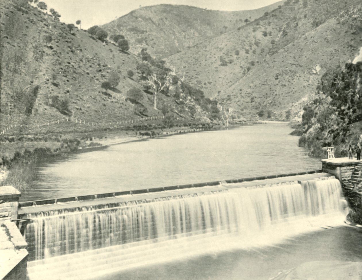 Torrens Weir, Adelaide, 1901 door Unbekannt