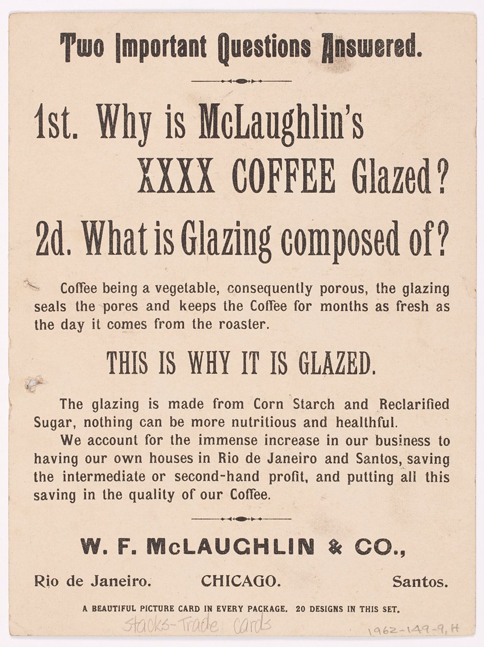 Reclamekaart, Advertentie voor McLaughlin